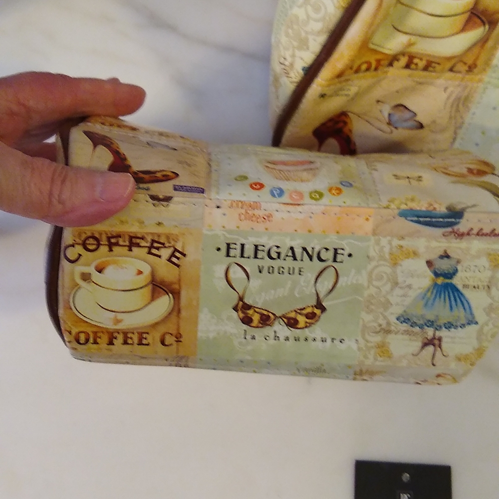 3/$12 Women's Elegant Coffee Print Bag Set - Brown and Cream - Picture 6 of 9